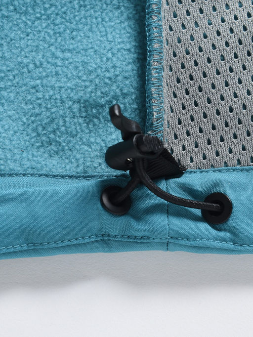 Парка женская софтшелл виндстоппер удлинённая с капюшоном бирюзового цвета 9614_1Br