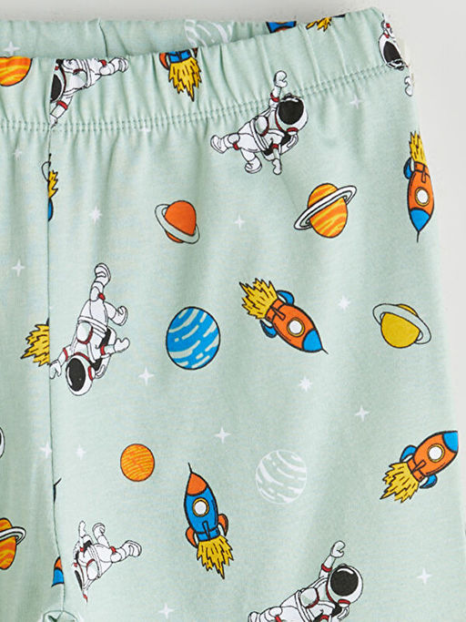 Beli Lastikli Bask?l? Erkek ?ocuk Pijama Alt
