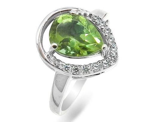 Кольцо из серебра султанит, Юния