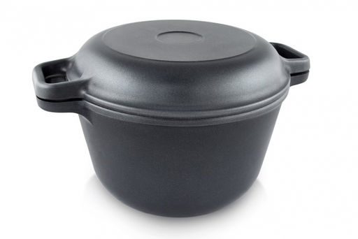 Кастрюля-казан с крышкой сковородкой, 7л, арт. 6870, НЕВА