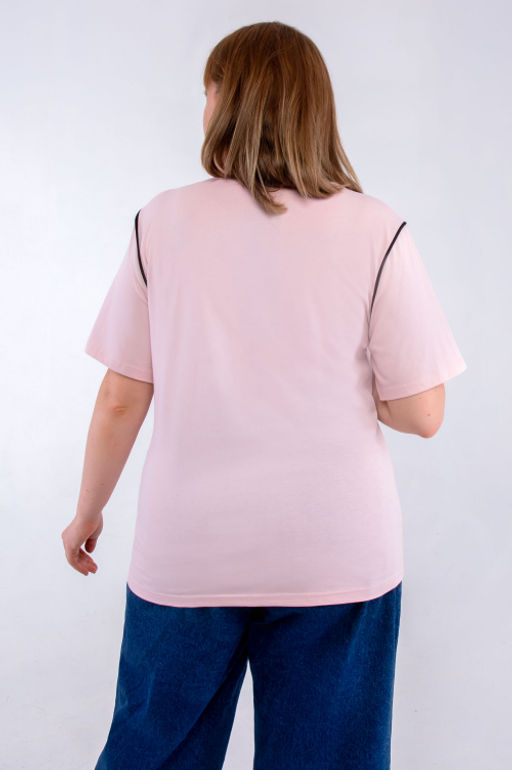 Арт. 31115 Футболка женская 50-58 (5 шт) Цвет:розовый - Калинка фото 4