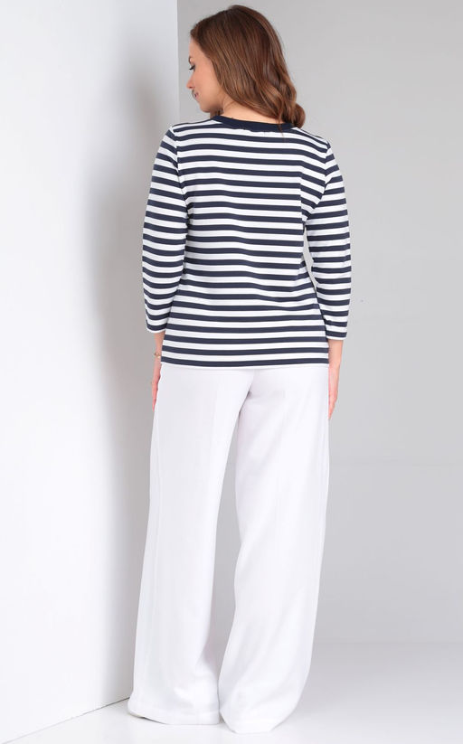 Джемпер TATTICA 501 белый/синий  фото 3