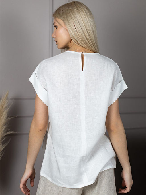 Блузка лен 57%, вискоза 43%