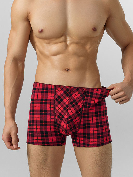 Цена за 2 штуки! Трусы боксеры мужские в клетку - Mark formelle фото 4