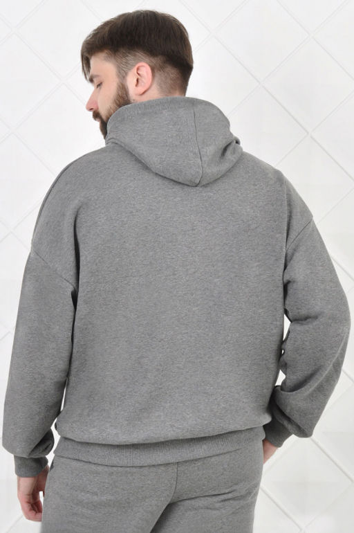 Арт. 6576 Толстовка мужская 46-54 (5 шт) Цвет:серый меланж