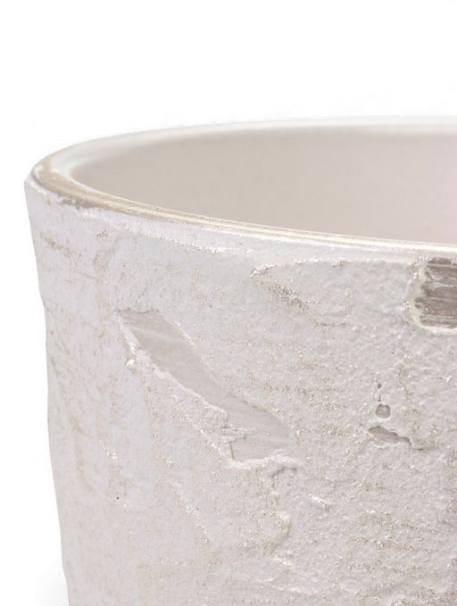 Горшок цветочный с поддоном 2,6 л, d18/h16 см белый керамика, "Венера" (М)