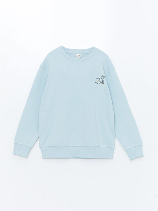 Bisiklet Yaka Erkek ?ocuk Sweatshirt