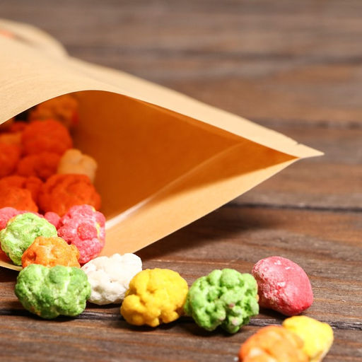 Цена за 50 шт. Пакет Zip - lock Крафт с прямоугольным окном, плоский, 16×26 см