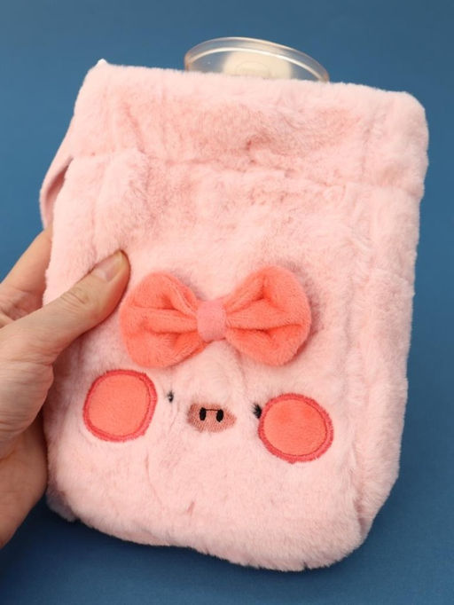 Грелка плюшевая с ремешком "Fluffy friends", pig, 400 мл (21*14 см)