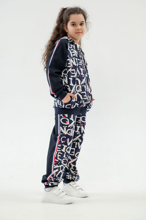 Костюм подростковый из футера 2-хн джемпер и брюки SportLand буквы - Амадэль фото 6