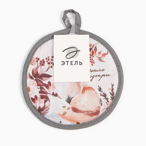 Прихватка Этель Тепло внутри 17*17 см, 100% хлопок, саржа  фото 4