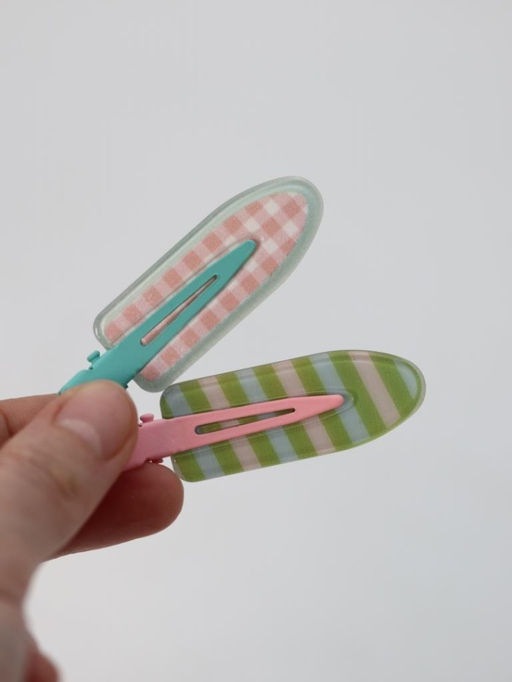 Набор заколок для волос GIRLY 2 шт. "Summer pattern", pink