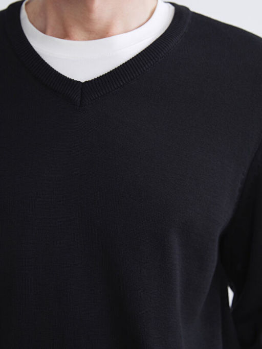 V Yaka Erkek Triko Kazak