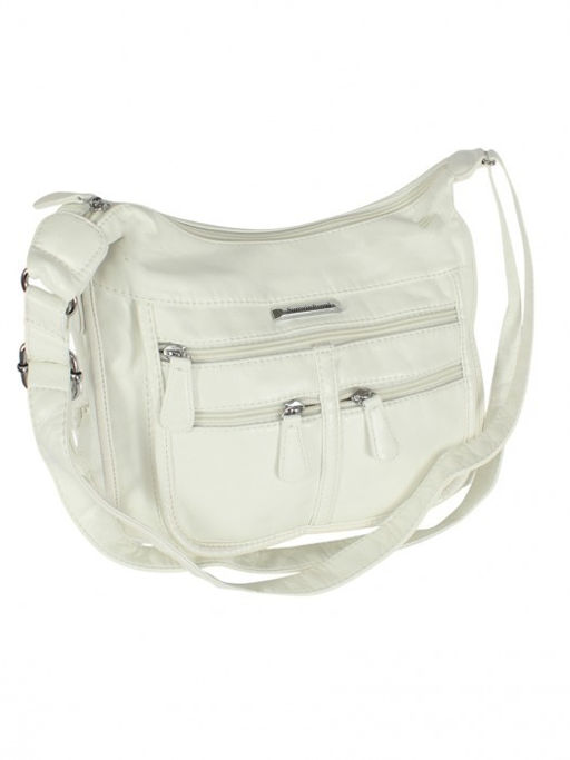 Сумка женская искусственная кожа Guecca-110, 1отд+карм/пер, плечевой ремень, белый SALE 264043 - Adelia фото 5
