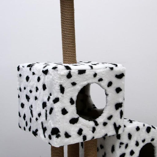 Домик для кошек с когтеточкой Двухуровневый, 72 х 37 х 110 см, джут, далматинец - Пижон фото 8