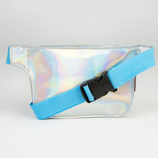 Сумка детская поясная Модная девчонка на молнии, цвет серебристый - NAZAMOK KIDS фото 2