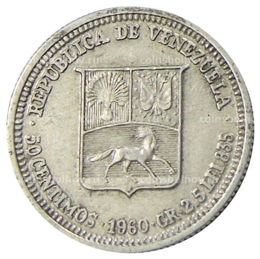 50 сентимо 1960 года Венесуэла