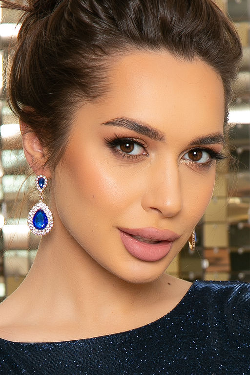Серьги Королевская роскошь (блю) Бижу61 - Lt collection фото 3