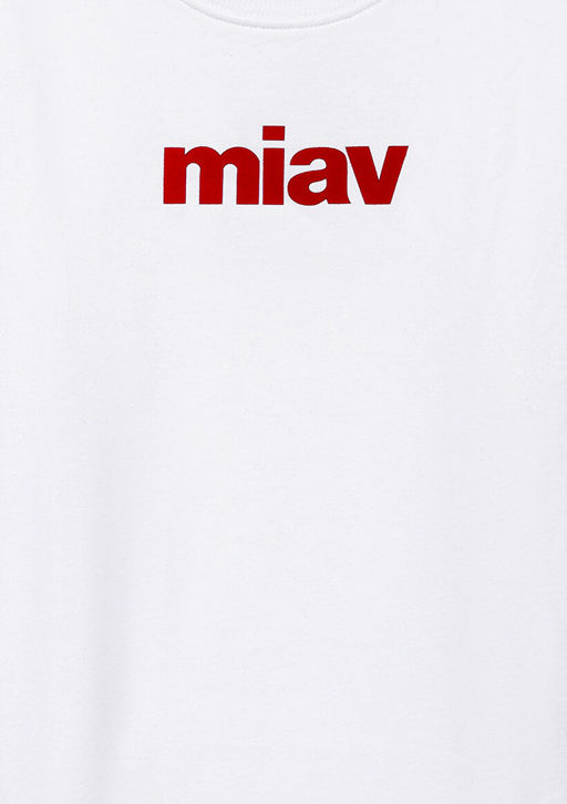 Miav Bask?l? Beyaz Sweatshirt - Mavi фото 6