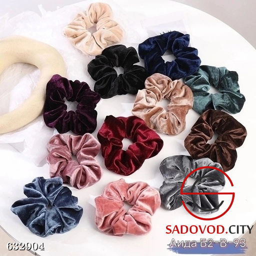 Бархатные резинки, 3 шт