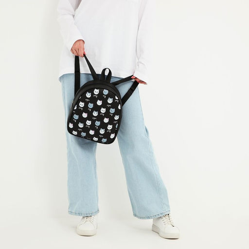 Рюкзак из искусственной кожи «Котик» 27×23×10 см