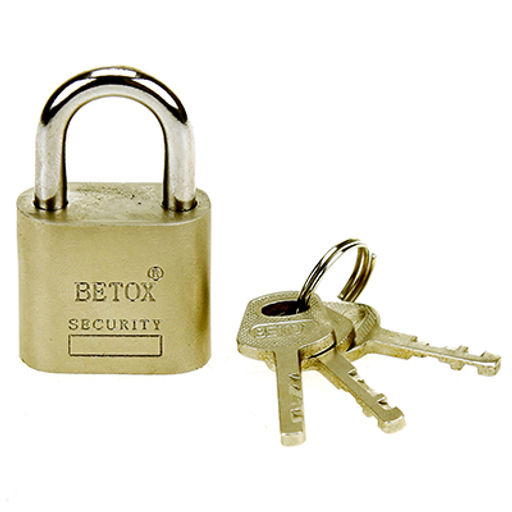 Замок навесной, стальной 30мм Betox Top security, 29х50х15мм, 3 ключа, в блистере (Китай)