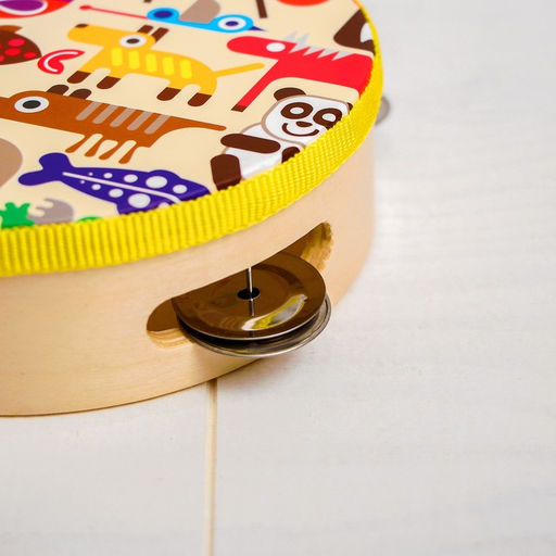 Цена за 5 шт. Бубен «Весёлые животные»