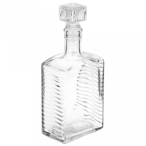 Графин (штоф) стеклянный Виталий-1 0,5л, 6,5х9х23см, с пробкой (Россия) - Домашняя мода фото 2