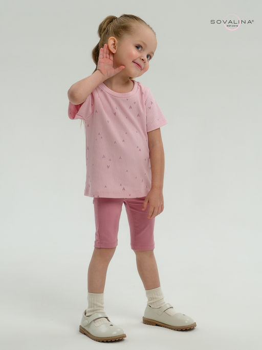 Костюм Актив лиловые сердечки-сухая роза - Sovalina фото 3