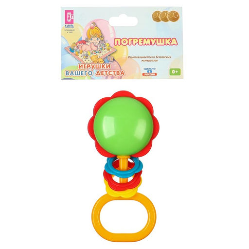 Погремушка «Цветочек», цвет МИКС, Аэлита