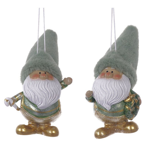 Фигурка декоративная подвесная "Дед Мороз", L6 W7 H12 см, 2в.