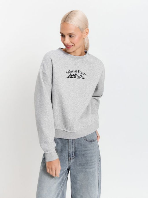 10200170189 Джемпер жен. Maura серый меланж - Concept club фото 6