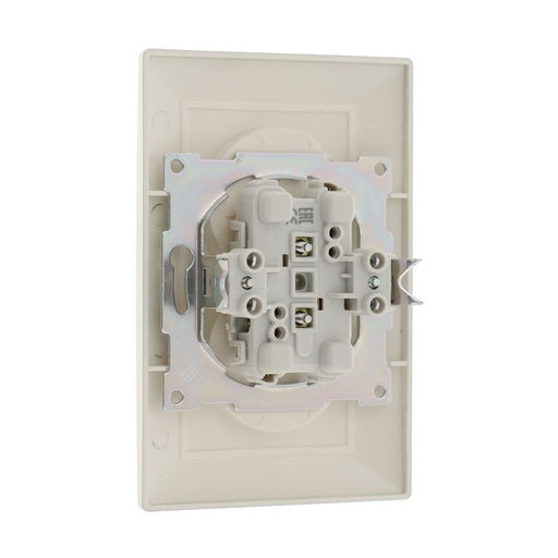 Розетка Luazon Lighting «Антей», 10 А, скрытая, IP20, двухместная, без заземления, серебристая