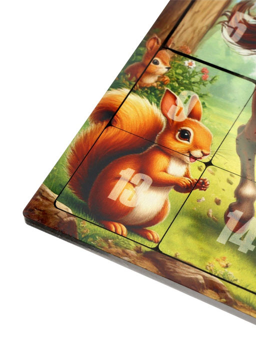 Настольная игра логическая «Пятнашки. Лошадка с белочками», 22×22 см, головоломка