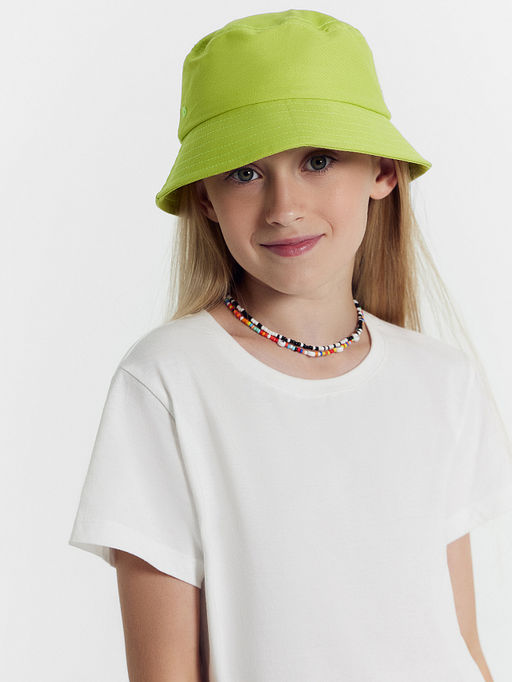 Панама детская для девочек в лаймово-желтом цвете - Mark formelle фото 6