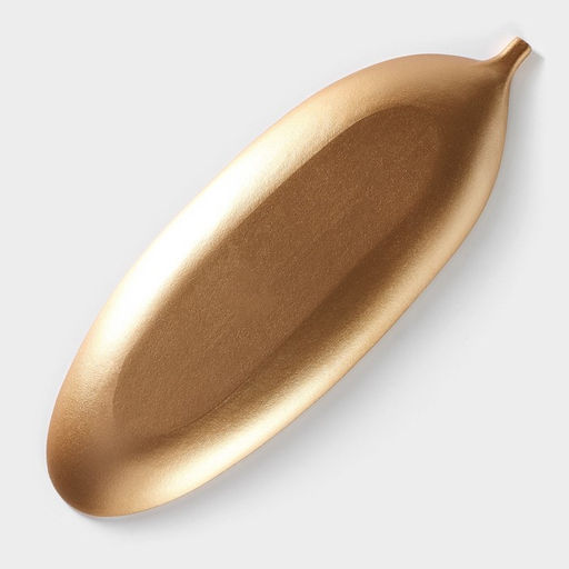 Блюдо для фруктов Доляна «Золотой лист», 49×17.5 см, золотистое