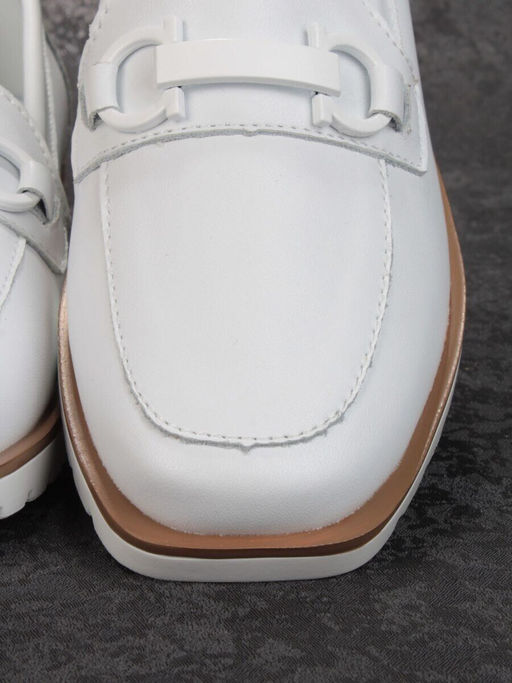 03-B5-2 WHITE Лоферы женские (натуральная кожа)