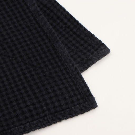 Полотенце вафельное SL HOME: Linen «Дарк Маре», 40×70 см, чёрное