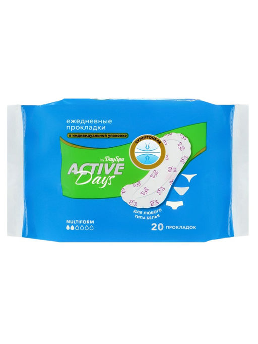 Цена за 2 шт. Прокладки ежедневные Day Spa Active Days мультиформ супертонкие, 20 шт.
