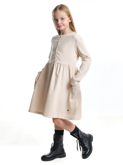 Платье для девочки нарядная одежда школа UD 7373 кремовый - Mini maxi фото 4