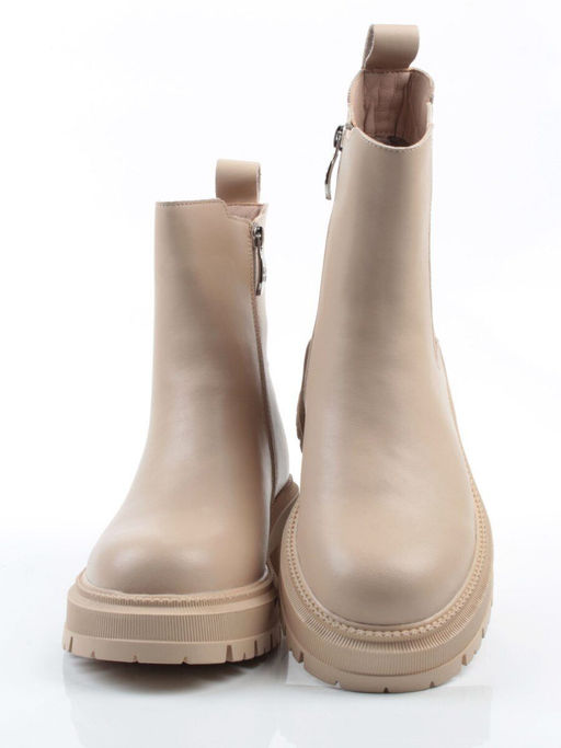 04-PAT160-2Z BEIGE Ботинки зимние женские (натуральная кожа, 100% шерсть)