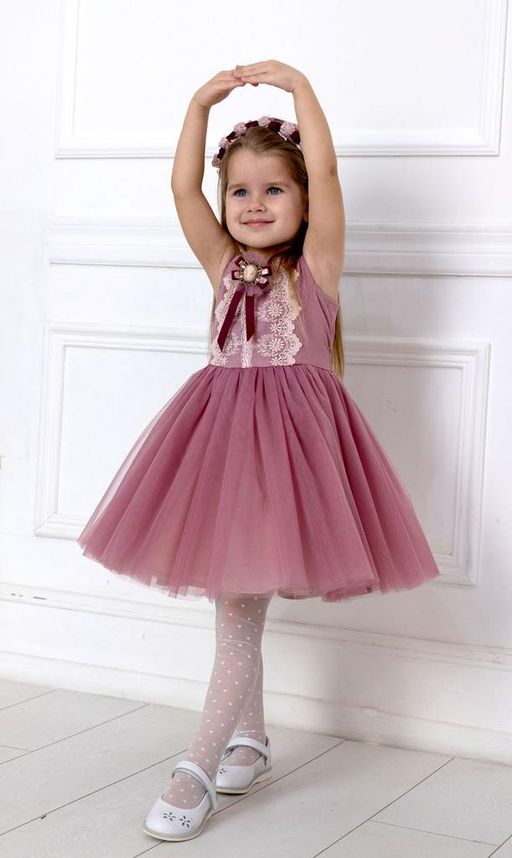 платье для девочки МТ22-2Сильва лен пудра - Etoelf фото 5