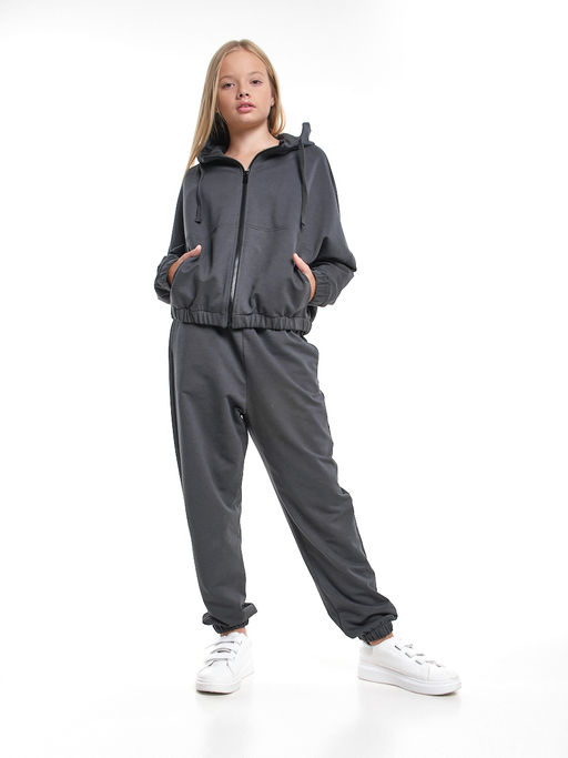 Комплект спортивный для девочки 22-7648 графит - Mini maxi фото 2