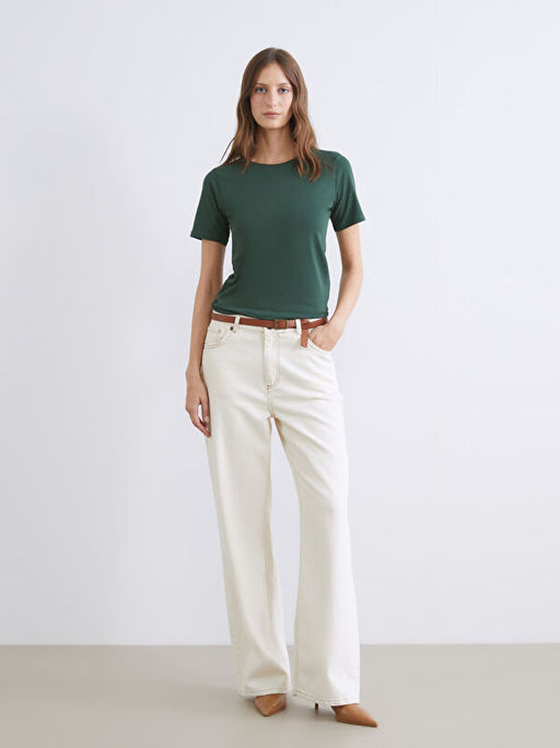 Bisiklet Yaka Kad?n Ti??rt