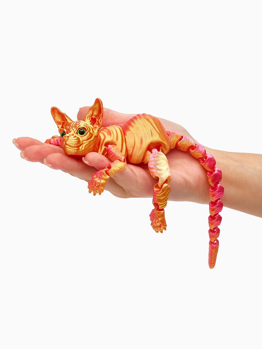 3Д - печатная игрушка Кот Сфинкс, подвижная, цвет МИКС - Simaland фото 5