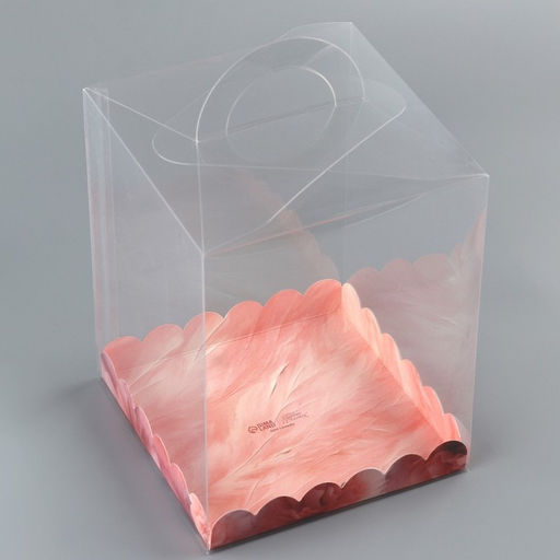 Цена за 5 шт. Коробка кондитерская, сундук, упаковка, «Нежные цветы», 14×14×18 см