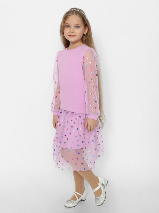 CRB wear/CWKG 63632-45 Джемпер для девочки,лаванда/Ex.Cherubino  фото 3