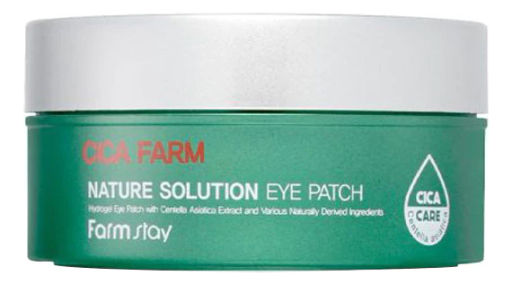 Патчи гидрогелевые восстанавливающие с центеллой азиатской FARMSTAY Cica Farm Nature Solution Eye Patch, 60шт