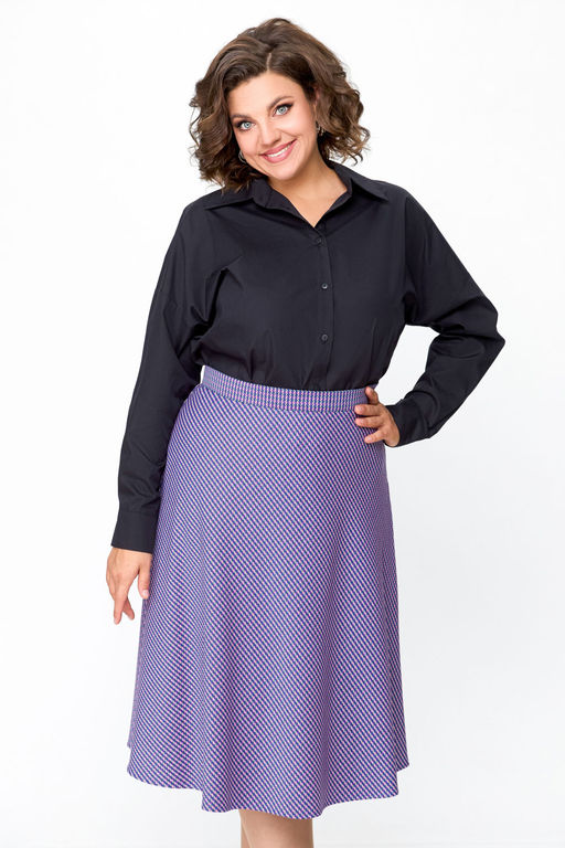 Блуза Swallow 803.2 черный+серебряный узор фото 71