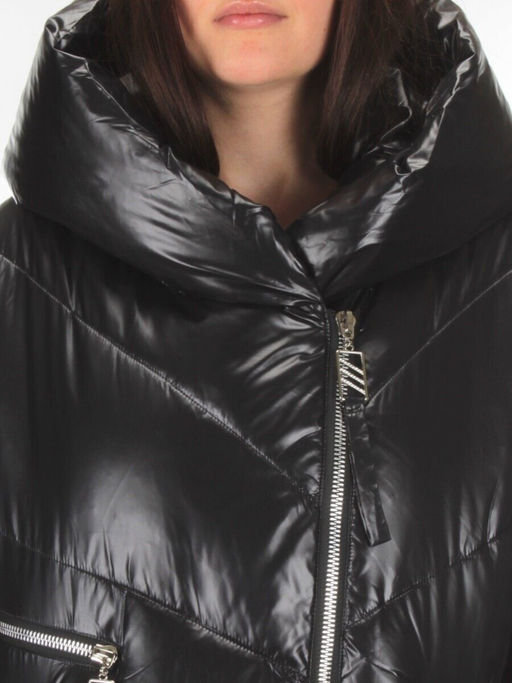 22-185 BLACK Пальто зимнее женское (200 гр. холлофайбер) - Fashion фото 11